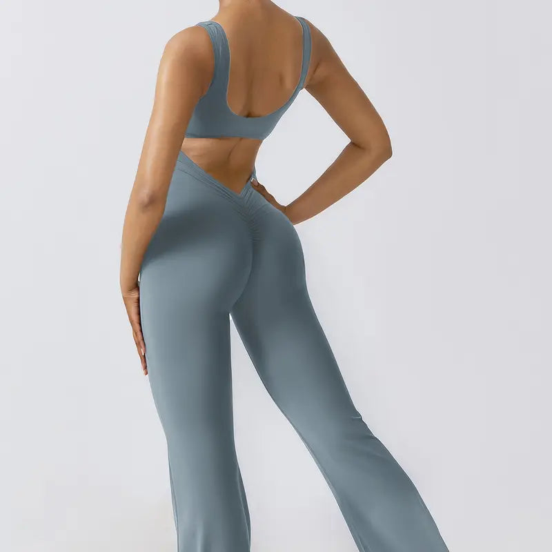 Traje de yoga de una sola pieza traje de cuerpo apretado Control
