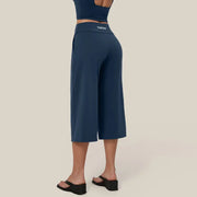 TIMEOFF Women's 2 Piece Active Outfit, Crisscross Back V-Neck Crop Sports Bra & High Waist Pocket Culottes, Soft Stretchy Fabric, Convenient Storage for Yoga, Workout & Daily Casual Streetwear summerwins