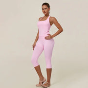 TIMEOFF Women's High Waist Capri Leggings - 4-Way Stretch Butt-Lifting High Hip Bottoms, Seamless Breathable Fabric, Tummy Control, Non-Slip Elastic Waistband, No Ride-Up | Ideal for Yoga, Gym | Women's Clothes, Clothes