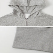 TIMEOFF Women's Cropped Hooded Zip-Up Long Sleeve Gym Jacket - Cozy Fitness Outerwear, Sportswear for Casual Daily Use, Athletic Zip-Up Jackets