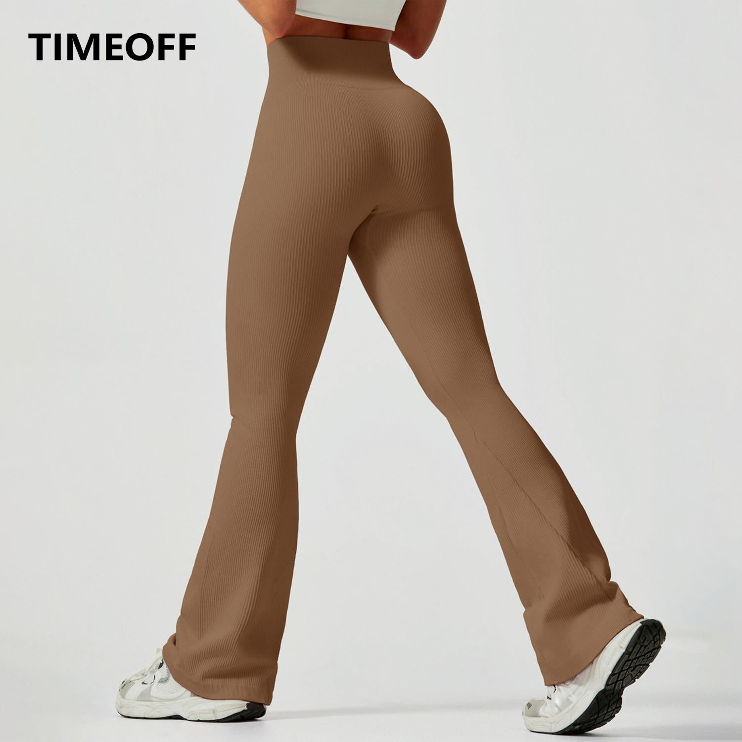 TIMEOFFPantalones de yoga de tira de moda